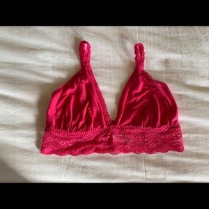 Pink Lace and Cotton Bralette